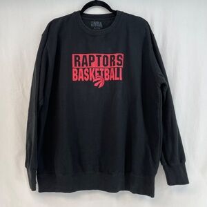 Toronto Raptors Basketball NBA Crewneck Sweater Black Size Extra Large XL